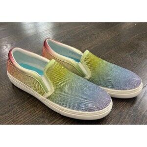 Skechers Street Goldie Sparkle Queen Women’s Sz 11 Slip On Sneaker Rainbow